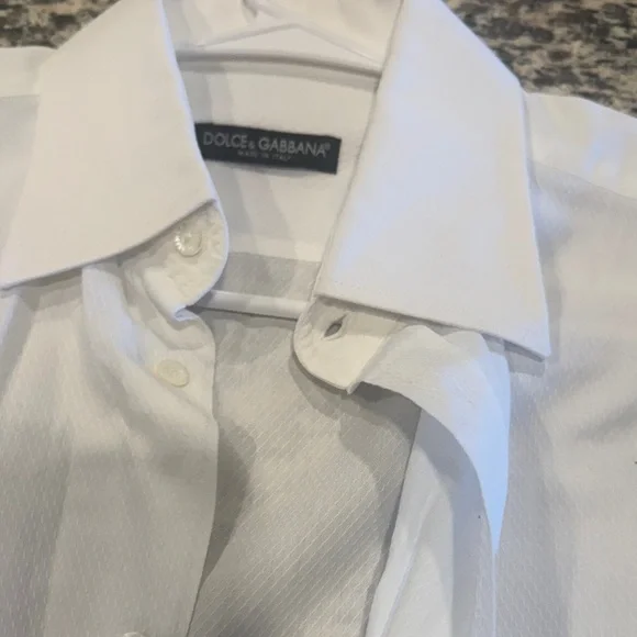 Dolce & Gabbana Men's Classic White Dress Shirt - Picture 4 of 6
